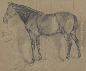 A Dappled Horse in a Stable