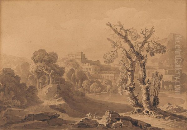 Classical City in Landscape - view 1