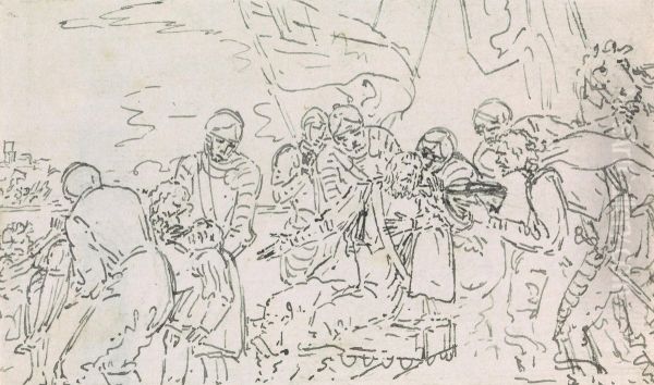 Study for the Death of a Knight - view 1
