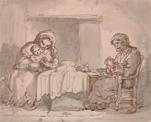 Domestic Interior by Thomas Rowlandson