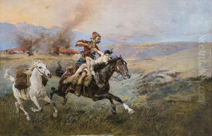 Raid in the Steppe by Tadeusz Ajdukiewicz