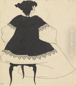 Salome on Settle, The Conductor by Aubrey Beardsley