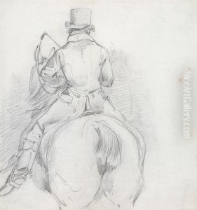 Horse and Rider seen from the Rear