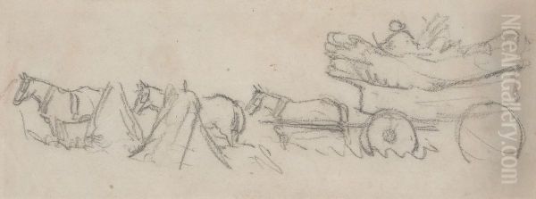 Hay Wagon and Horses - view 1