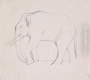 An Elephant, walking to left