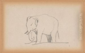 An Elephant, facing left