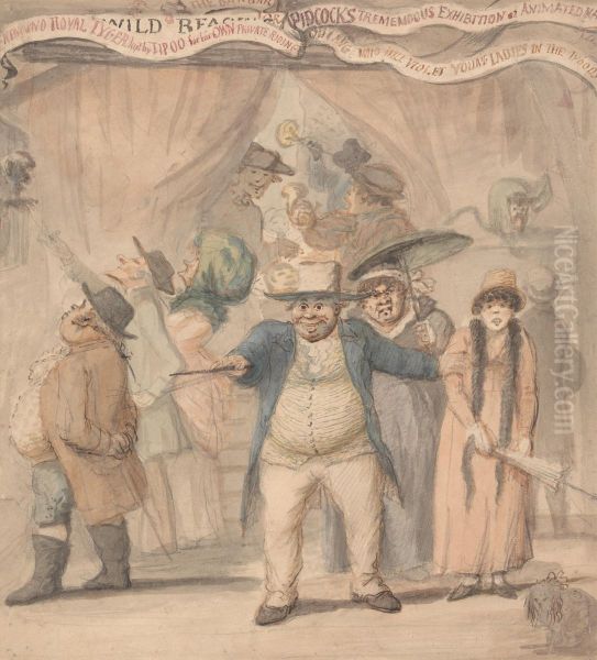 Entrance to Pidcock's Exhibition Tent at a Fair - view 1