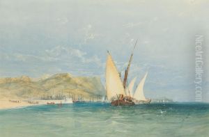 Coast Scene with Sailing Boats by James Holland