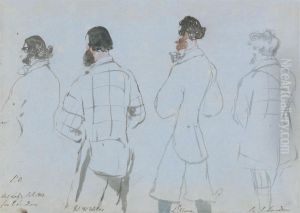 Lord Ossulston, Mr. W. Wells, Lord Abercorn and Sir E. Landseer by Sir Edwin Henry Landseer