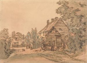 A Street in a Country Village by William Henry Hunt