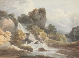 Waterfall by Francis Nicholson