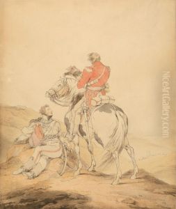 A British Officer of the Staff and an Officer of Hussars by Robert Ker Porter