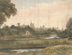 View of Windsor from down the River by William Crotch