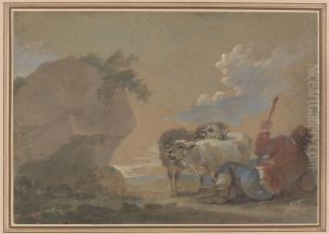 Landscape with Shepherd and Sheep by Thomas Barker