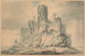 Conway Castle, Caernarvonshire by Edward Dayes