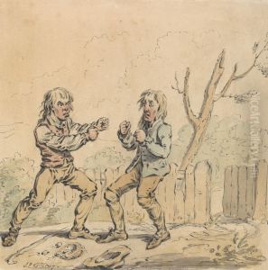 Two Men at Fisticuffs
