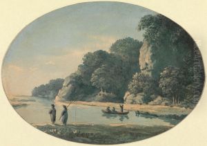River with Fishermen by John Glover