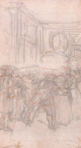 Figures in an Interior by Hubert-Francois Gravelot