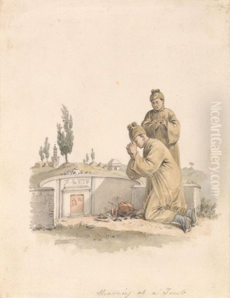 Mourning at a Tomb - view 1