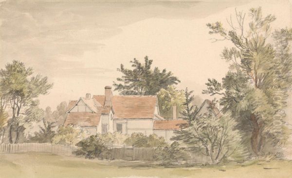 Cottages and Trees with a Fence - view 1