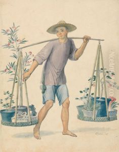 Chinese Flower Seller by Thomas Stothard