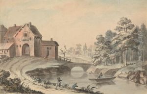 Figures in a Landscape by a River Figures in a Landscape by a River