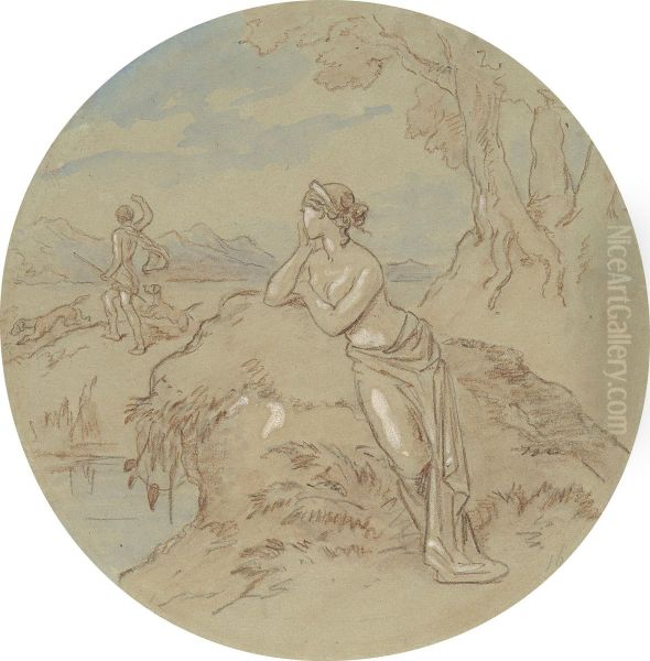 One of eighteen designs for a series of plates illustrating Venus and Adonis - view 1
