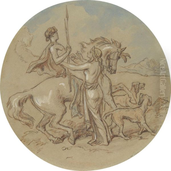 One of eighteen designs for a series of plates illustrating Venus and Adonis - view 1
