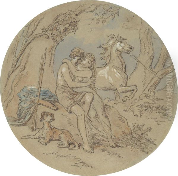 One of eighteen designs for a series of plates illustrating Venus and Adonis - view 1