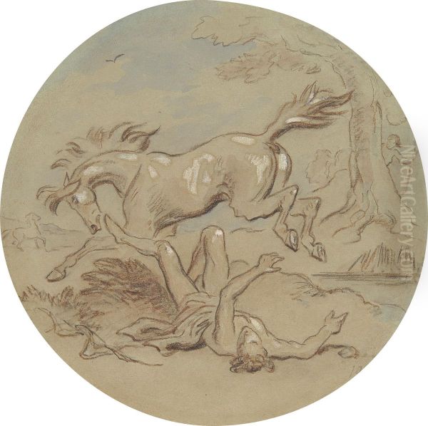 One of eighteen designs for a series of plates illustrating Venus and Adonis - view 1