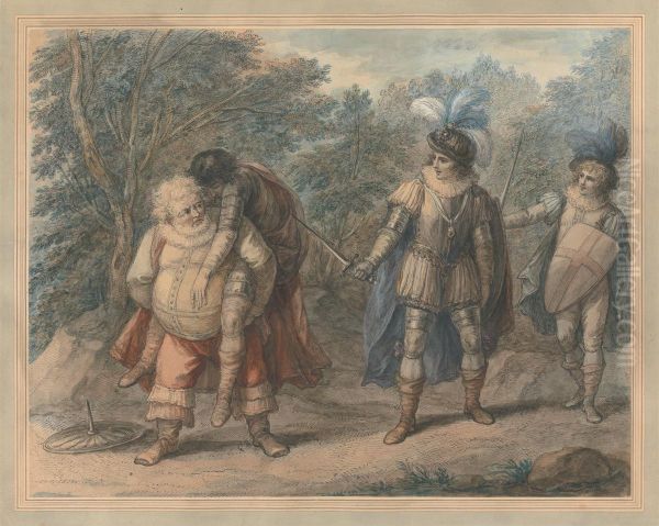 Falstaff Carrying Dead Hotspur - view 1
