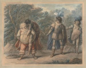 Falstaff Carrying Dead Hotspur by Henry Bunbury