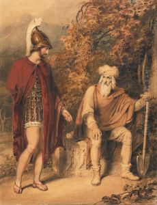 Alcibiades and Timon by Richard Westall