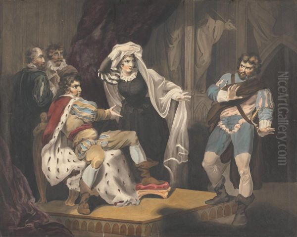 Theatrical Figures About a Throne - view 1