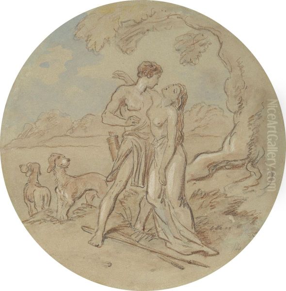 One of eighteen designs for a series of plates illustrating Venus and Adonis - view 1