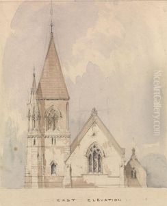 Design for St. David, Pantasaph, Flintshire. East Elevation by Thomas Henry Wyatt