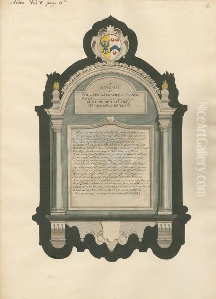 Memorial of Mrs.Philippa Rous from Acton Church - view 1
