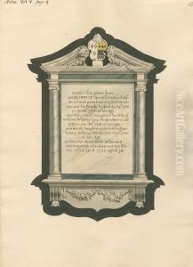 Memorial to John Crayle his wife, Sarah and his two Daughters, Mary and Sarah from Acton Church by Daniel Lysons