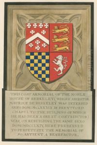 Coat Armoril of the Noble House of Berkeley from Brentford Church by Daniel Lysons