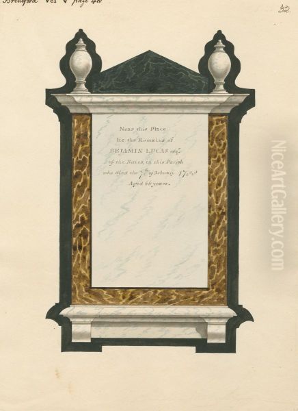 Memorial to Benjamin Lucas from Brentford Church - view 1