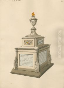 Tomb of William Hogarth and Mrs. Jane Hogarth from Chiswick by Daniel Lysons