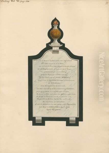 Memorial to John Ward from Ealing Church - view 1