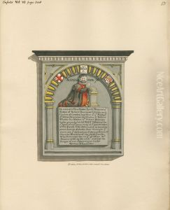 Memorial to Robert Diecrowe and Joan Diecrowe his Mother and Robert Wheter his Master from Enfield by Daniel Lysons