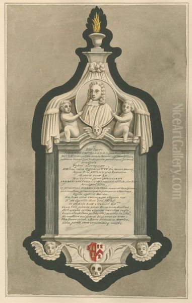 Memorial to Joannes Castell and Christina Samsoni Sheffield from Greenford Church - view 1