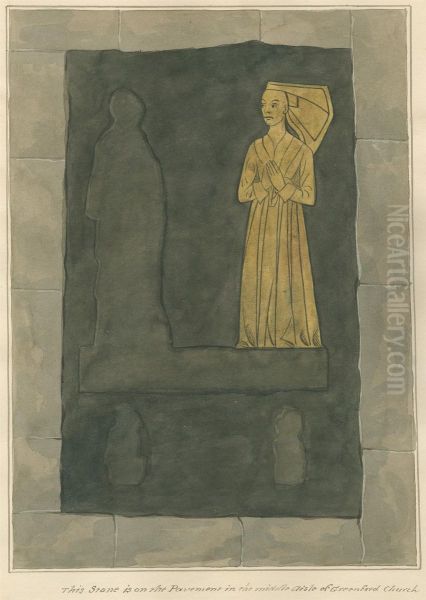 Brass Plate, unidentified, from Greenford Church - view 1