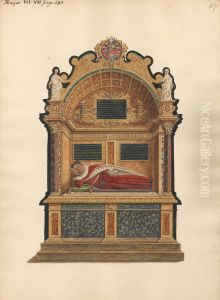 Tomb of Sir Edward Fennen of Hayes from Hayes Church by Daniel Lysons
