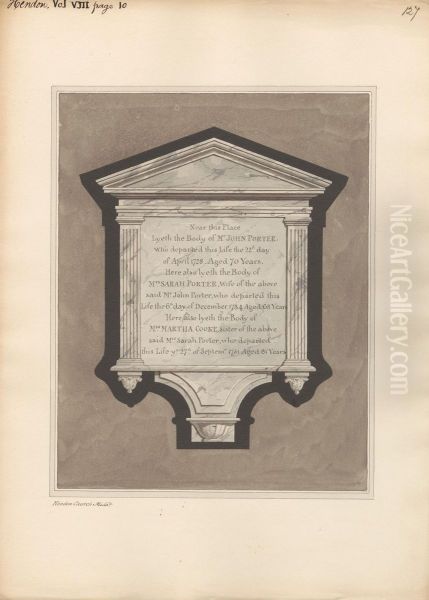 Memorial to John Porter, Mrs. Sarah Porter and Mrs. Sarah Porter and Mrs. Martha Cooke from Hendon Church - view 1