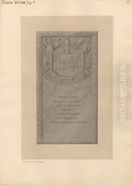 Memorial to Hon. Jeremy Whichcot from Hendon Church - view 1