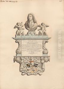Memorial to Whitlocke Bulstrode from Heston Church by Daniel Lysons