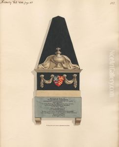 Memorial to Elizabeth Chambers and Col. Edward James by Daniel Lysons